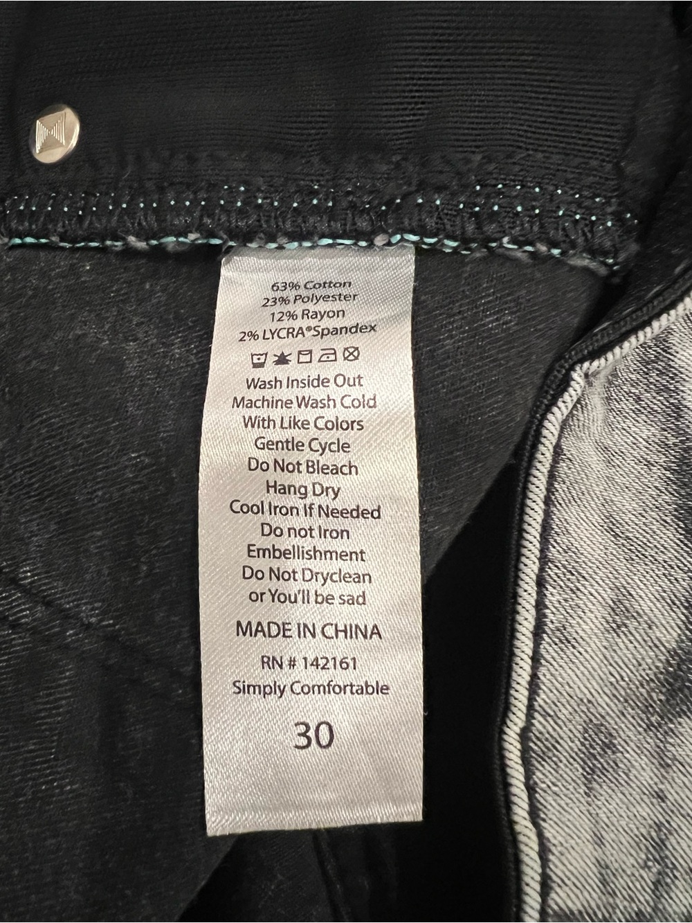 LuLaRoe Black Acid-Wash Women’s Skinny Jeans - Picture 7 of 8